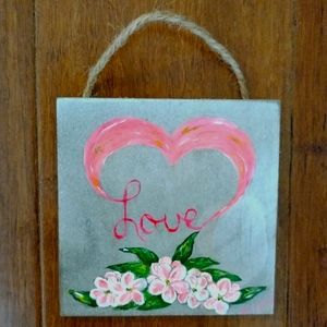 Hand painted with aloha on Maui... Love Square